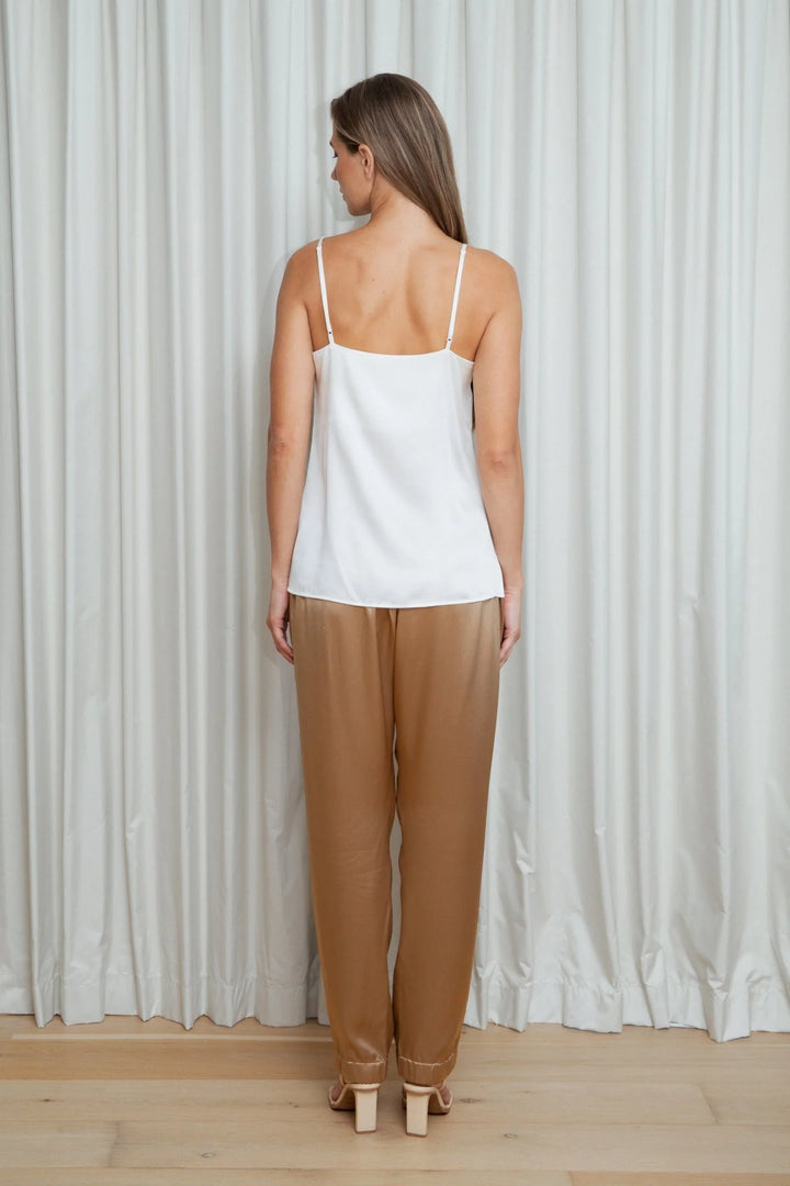 Petite Silk Cami - Pearl