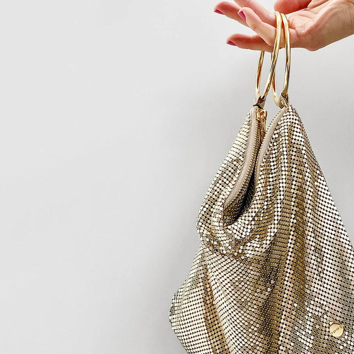 SHAR Mesh Convertible Bag - Gold