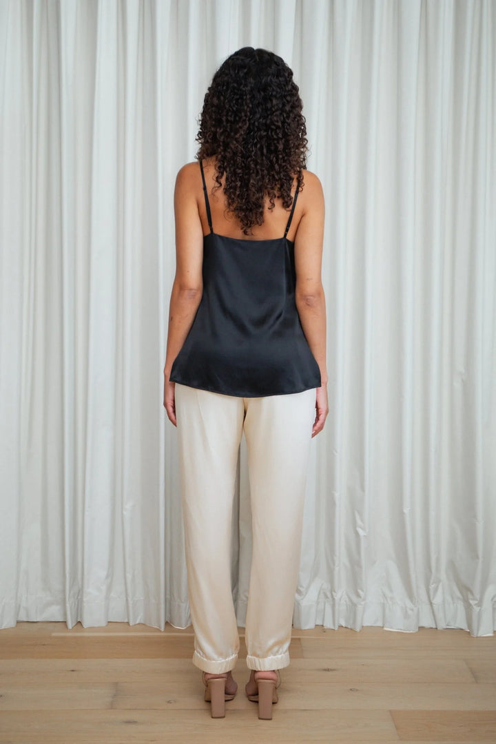 Petite Silk Cami - Black