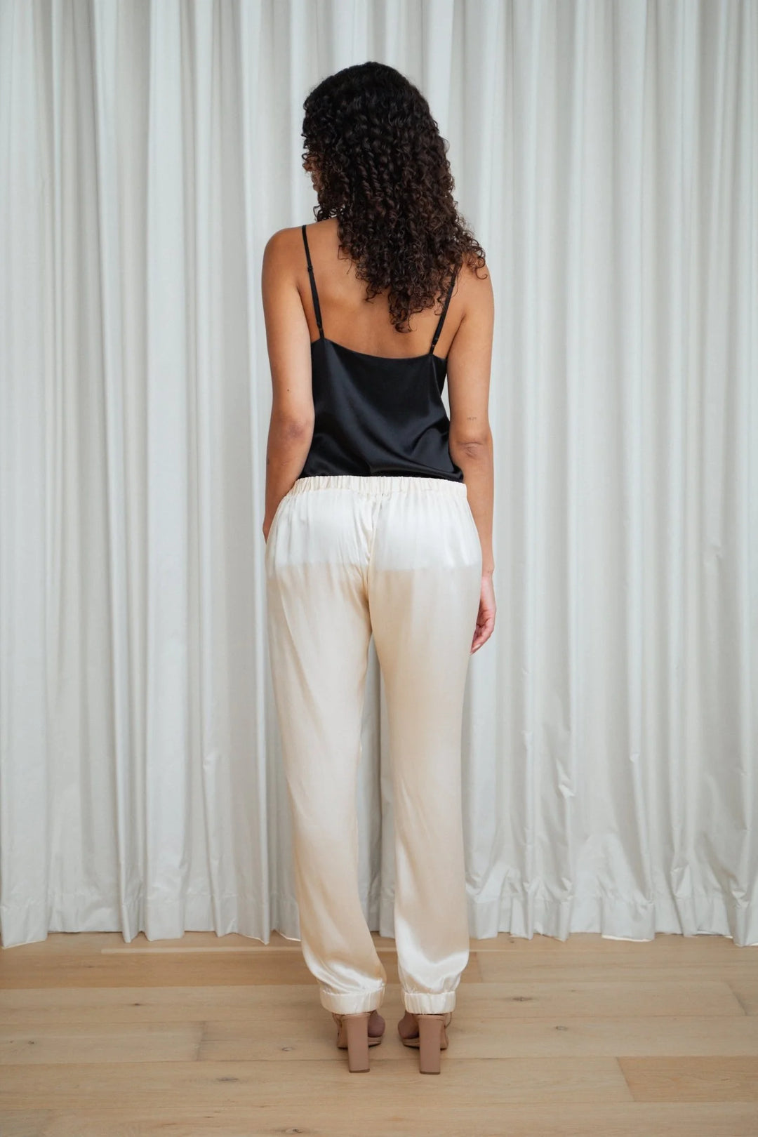 Petite Silk Cami - Black